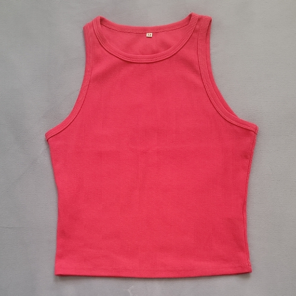 Women's Pink Tank Top, Size M, Cotton